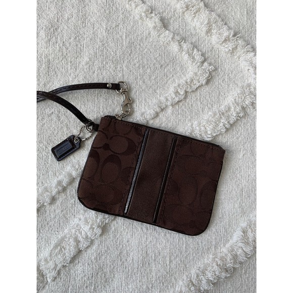 Coach Handbags - Coach mahogany small wristlet